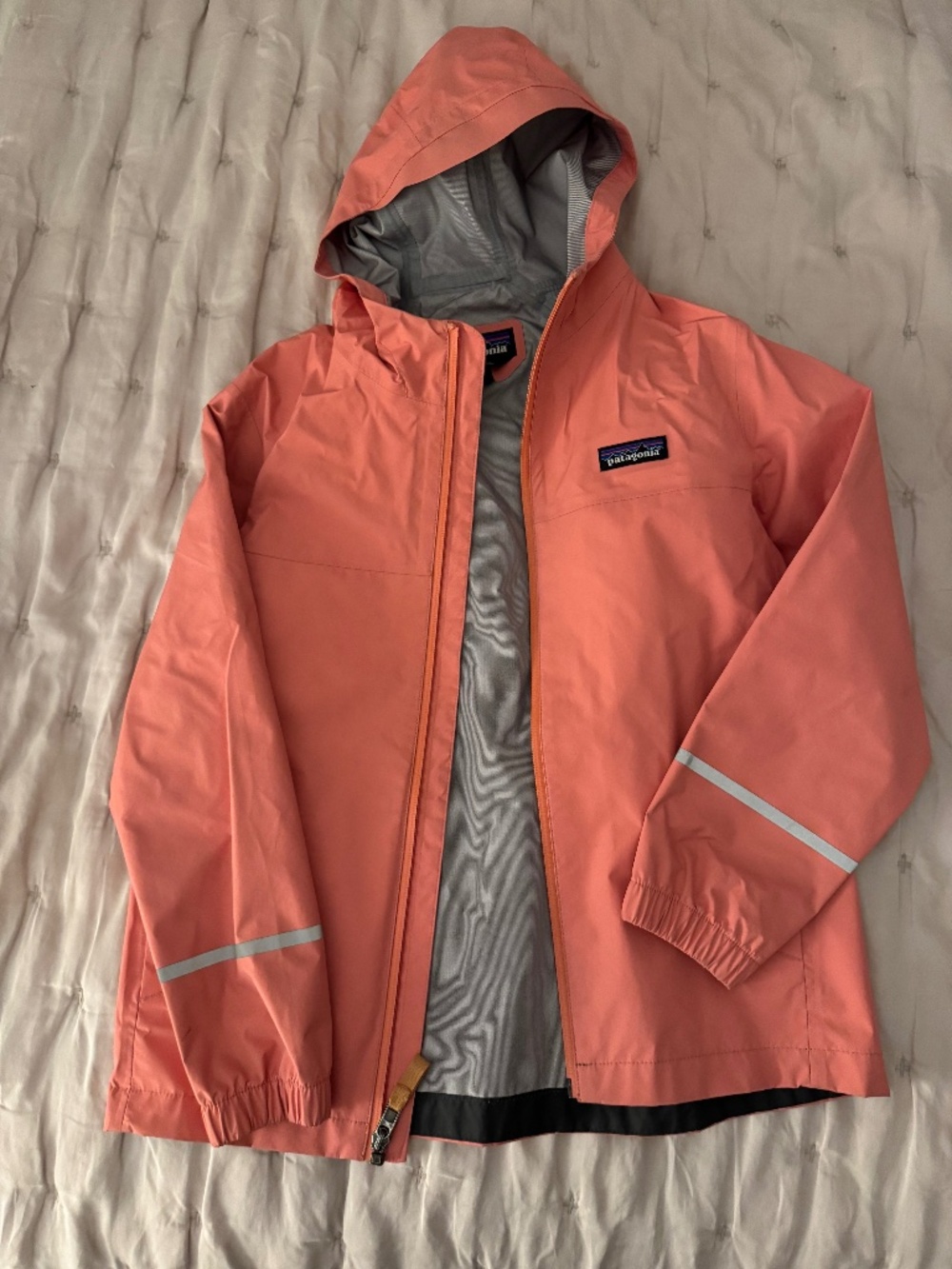 Patagonia Pink Raincoat - size 8